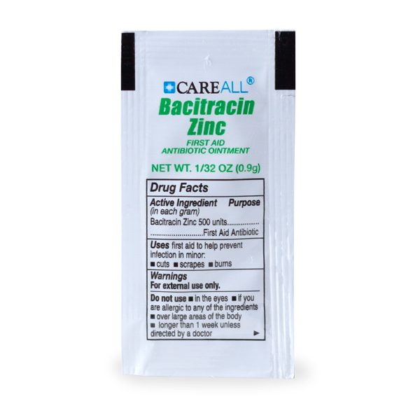CareALL¨ 0.9g Bacitracin Ointment Packet (25 per box)
