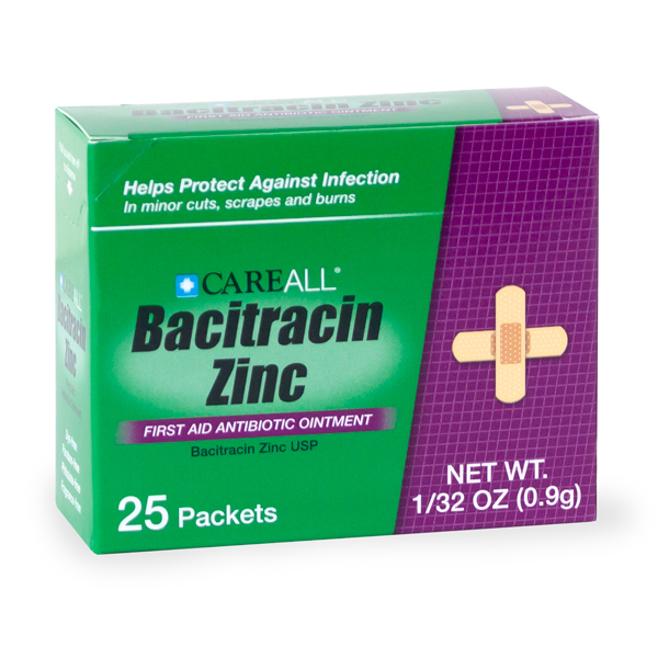 CareALL¨ 0.9g Bacitracin Ointment Packet (25 per box)