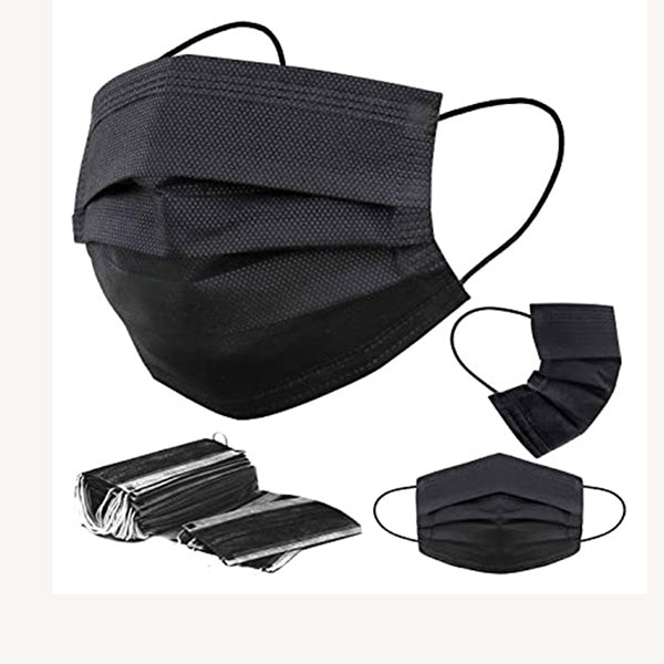BLACK COLOR 3 PLY DISPOSABLE LEVEL 2 MASKS