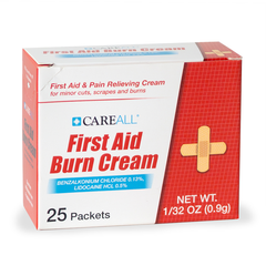 CareALL® 0.9g First Aid Burn Cream Packet (25 per box)