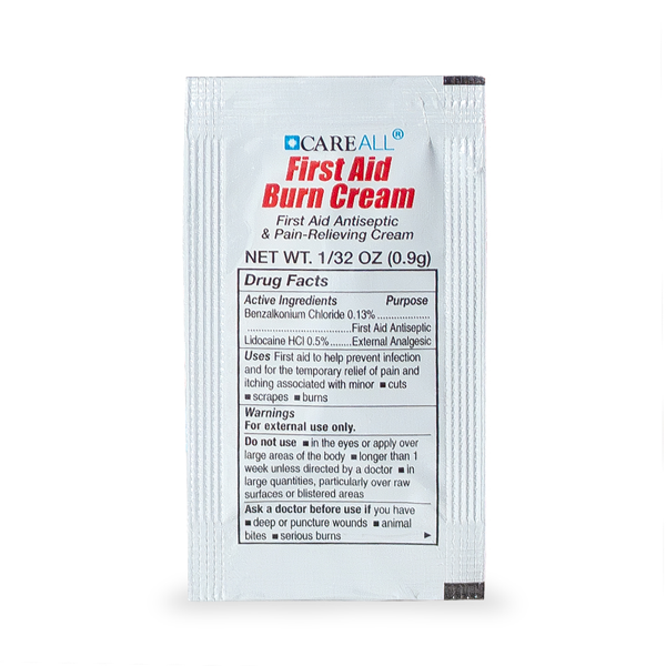 CareALL® 0.9g First Aid Burn Cream Packet (25 per box)