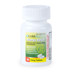 CareALL® Allergy Relief, Cetirizine HCl Tablets, 10mg, 30/bt (NBE Zyrtec)