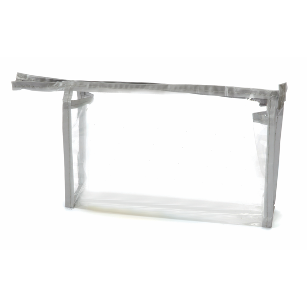 Clear Vinyl Zippered Pouch 8"(W) x 5"(H) x 2 3/8" (Gusset)