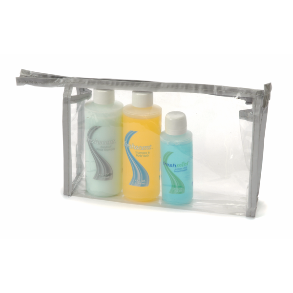Clear Vinyl Zippered Pouch 8"(W) x 5"(H) x 2 3/8" (Gusset)