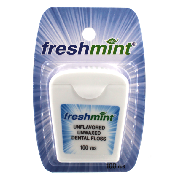 Freshmint® 100 Yards Unwaxed & Unflavored Dental Floss