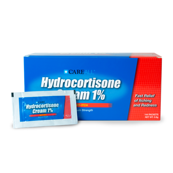 CareALL® 0.9g 1% Hydrocortisone Cream Packet (144 per box)