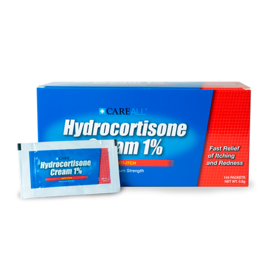 CareALL® 0.9g 1% Hydrocortisone Cream Packet (144 per box)