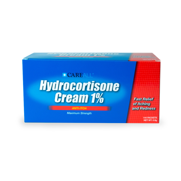 CareALL® 0.9g 1% Hydrocortisone Cream Packet (144 per box)