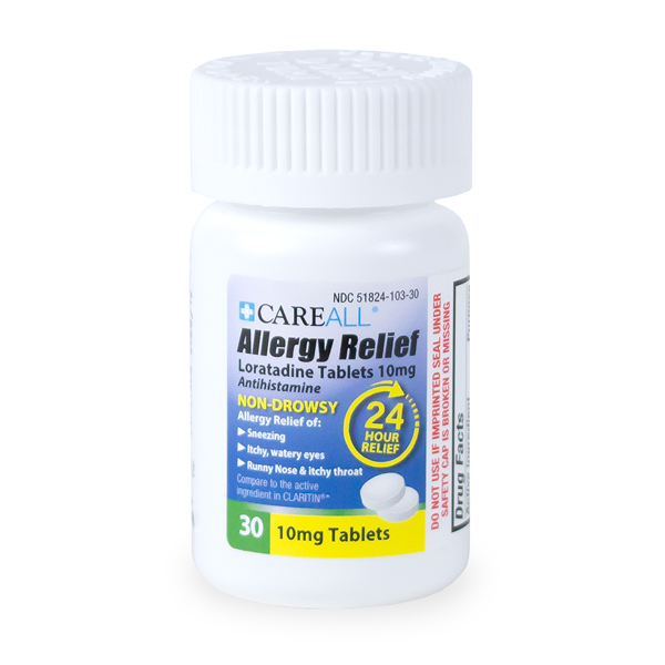 CareALL® Allergy Relief, Loratadine Tablets, 10mg, 30/bt (NBE Claritin)