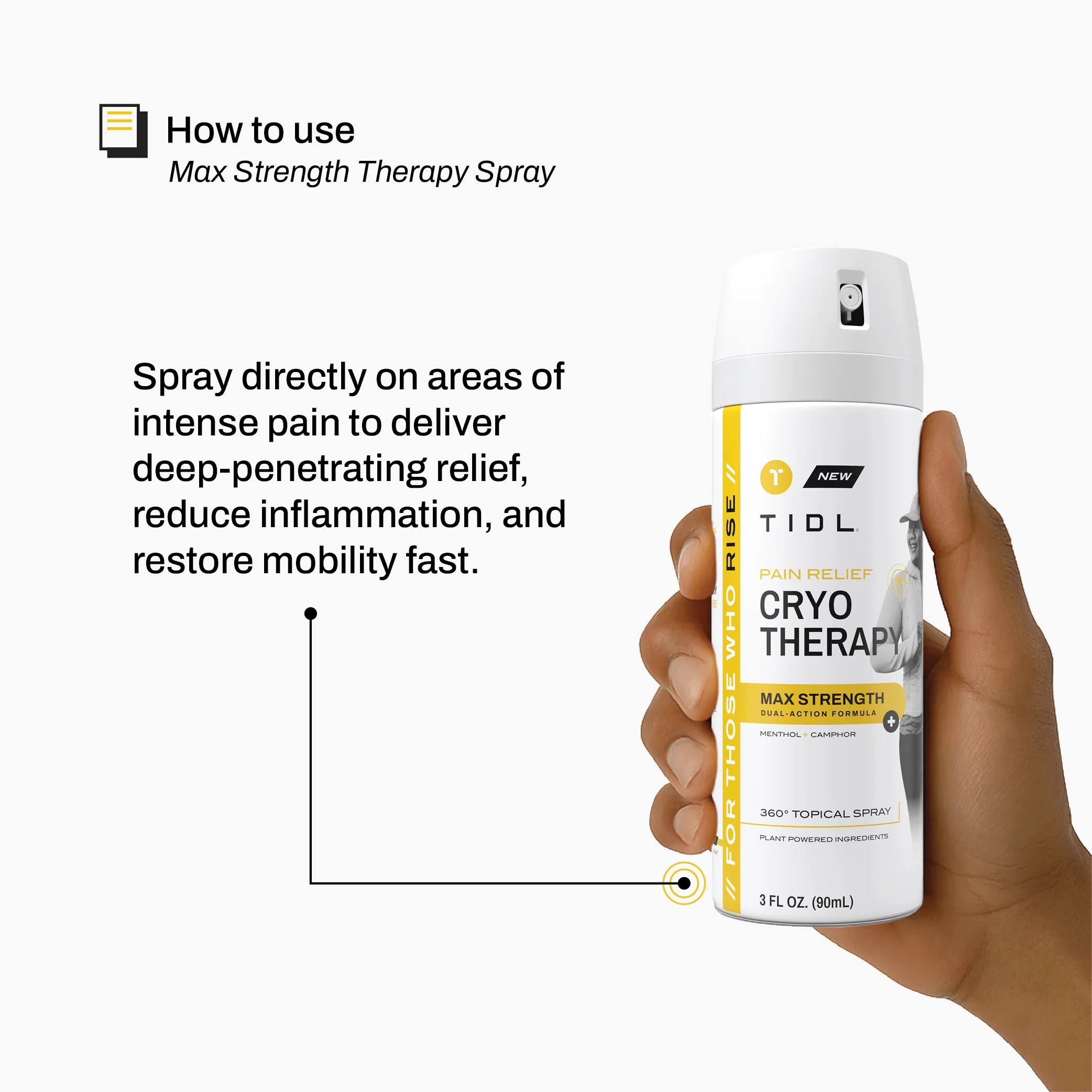TIDL Max Strength Cryotherapy Pain Relieving Spray