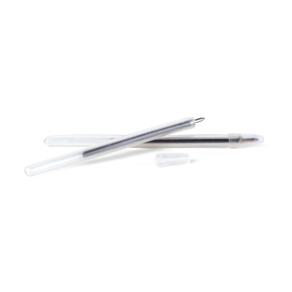 4" Clear Flexible Pen with Cap (black ink)
