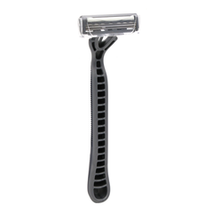 Triple Blade Razor with Lubricating Strip (Blue Handle)