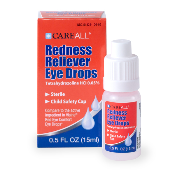 CareALL® 0.5 oz. Redness Reliver Eye Drops (NBE Visine Red Eye Comfort Eye Drops)