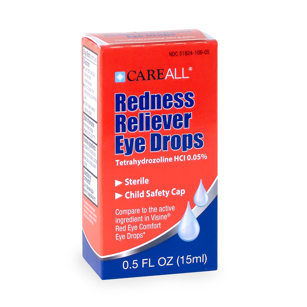 CareALL® 0.5 oz. Redness Reliver Eye Drops (NBE Visine Red Eye Comfort Eye Drops)