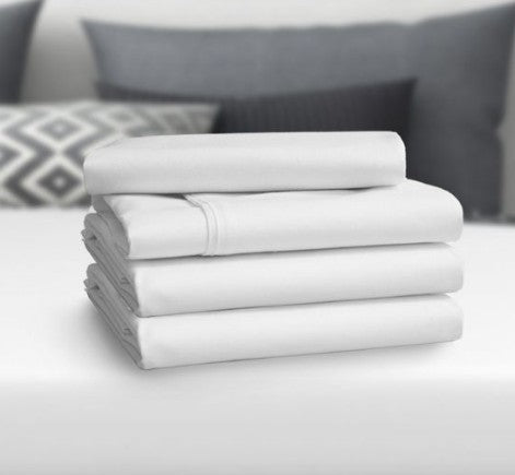 Royal Star White Color King Size  78" x 80" x 12"  T180 Fitted Sheet.  55/45 Blend.  Heavy Weight.  Extra Deep Pockets, Dz.