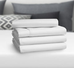 Royal Star White Color Queen Size  60" x 80" x 12"  T180 Fitted Sheet.  55/45 Blend.  Heavy Weight.  Extra Deep Pockets, Dz.