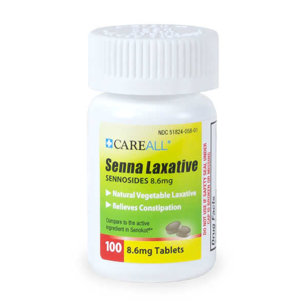 CareALL® Senna Tablets, 8.6mg, 100/bt (NBE Senokot)