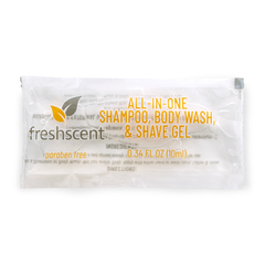 Freshscent™ 0.34 oz. All-in-One Shampoo, Body Wash & Shave Gel Packet