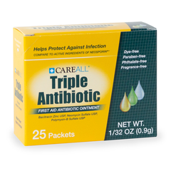 CareALL® 0.9g Triple Antibiotic Ointment Packet (25 per box) (NBE Neosporin)