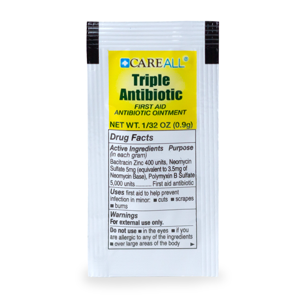 CareALL® 0.9g Triple Antibiotic Ointment Packet (25 per box) (NBE Neosporin)