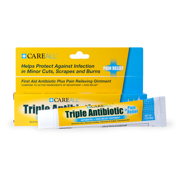 CareALL® 1 oz. Triple Antibiotic Ointment Plus Pain Relief (Neosporin + Pain Relief)
